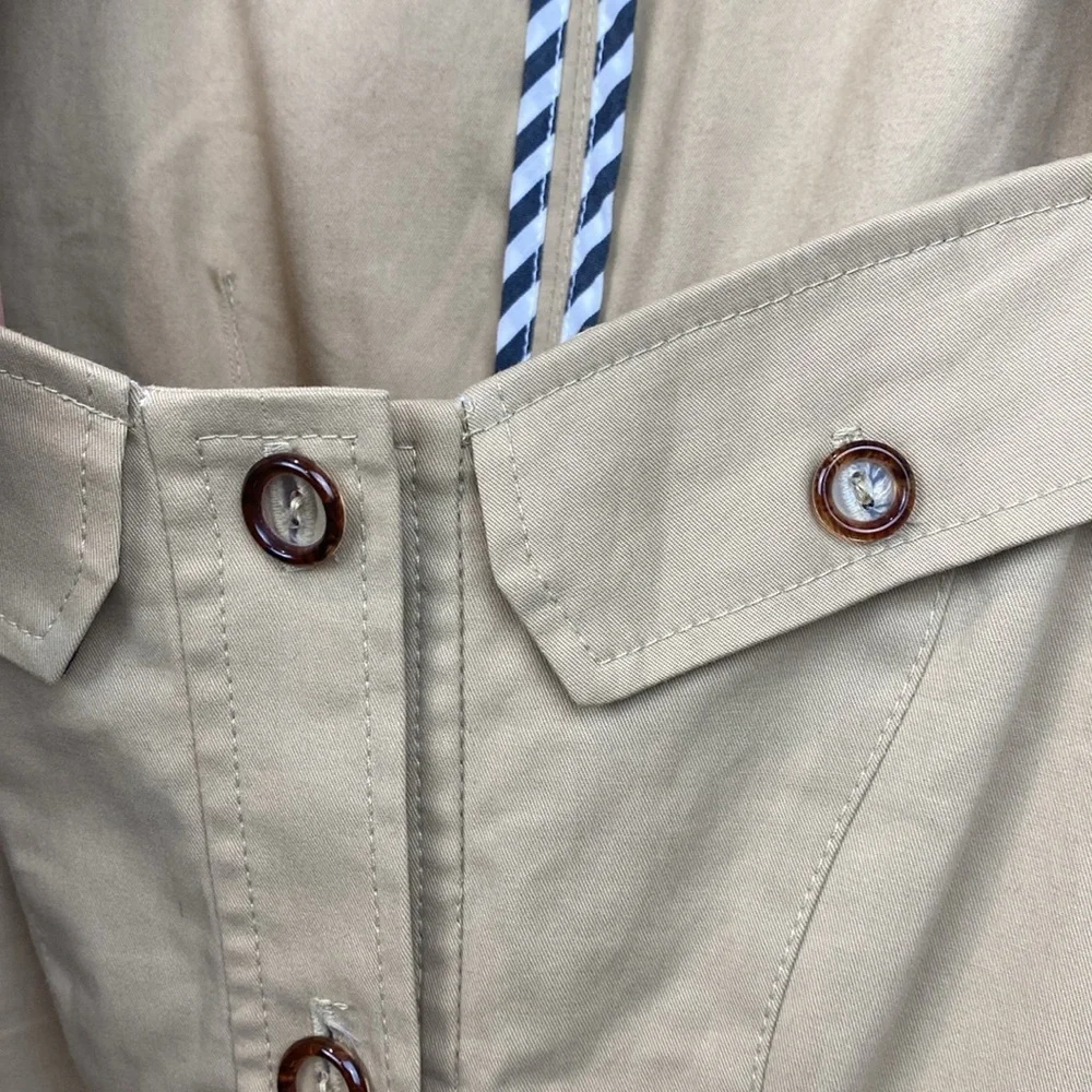 STAUD • RARE FIND • Sandra Safari Style Two-Tone Dress *Flaw* - Picture 8 of 16